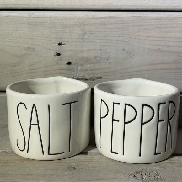 Rae Dunn Boutique Artisan SALT & PEPPER Cellar Set NWT - Picture 1 of 4